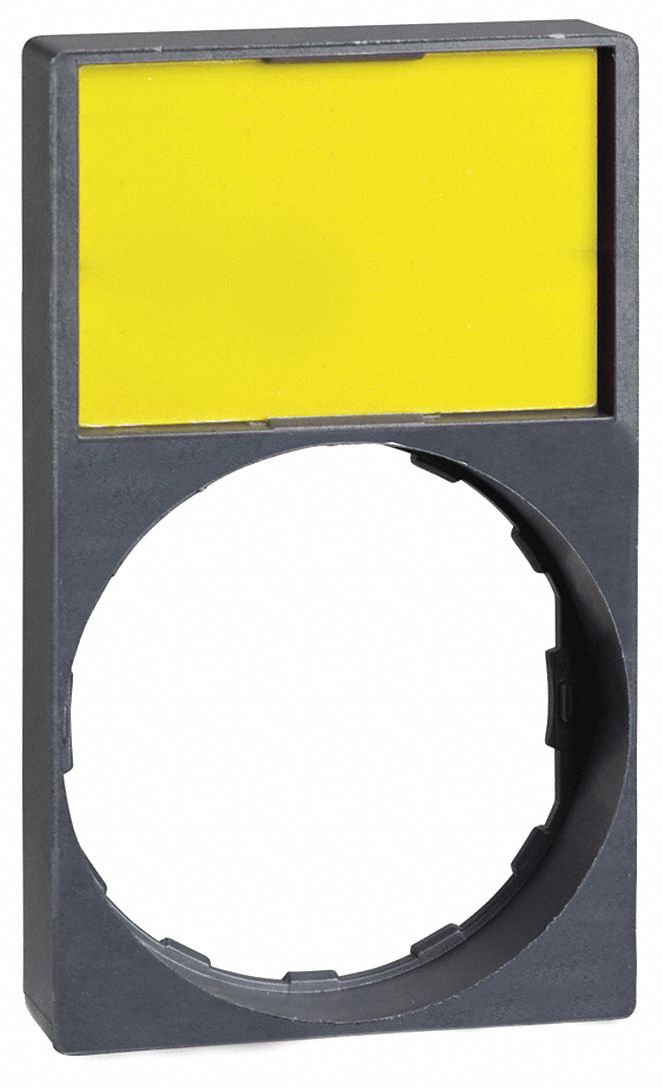 LegendPlateHolder, Plastic, Wht, Yllw, 22mm