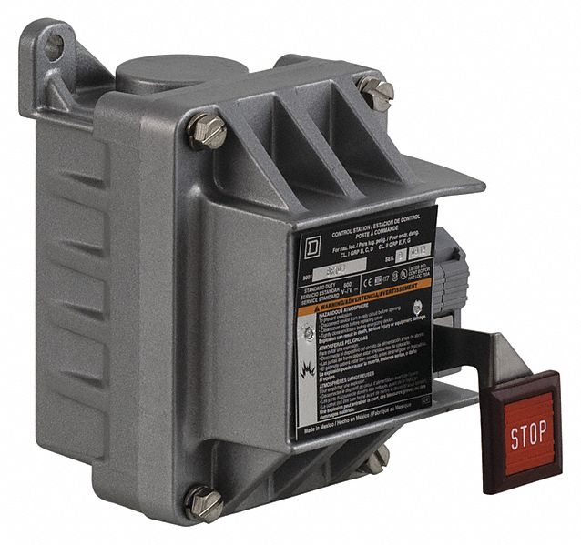 station complete control 1nc operators push stop button number grainger close
