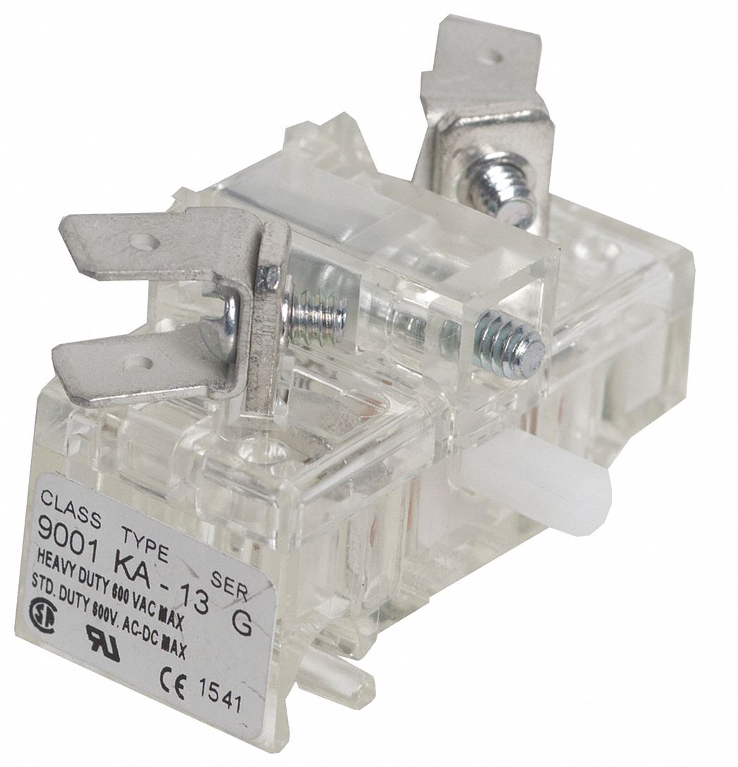 Contact Block: 30 mm Panel Mounting Size, 1NC, Momentary, 9001K/9001SK Series