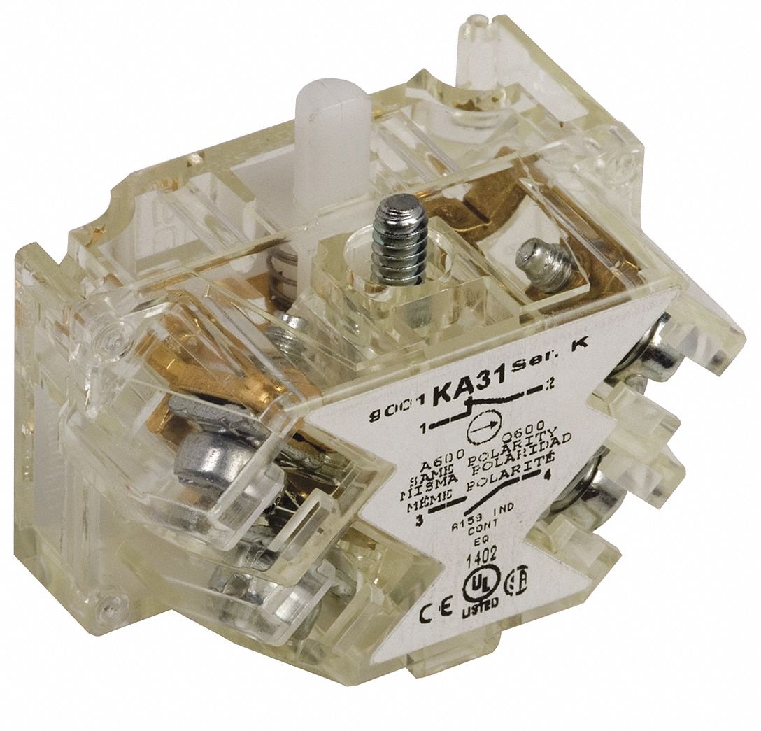 Contact Block: 30 mm Panel Mounting Size, SPDT, Momentary, 9001K/9001SK Series