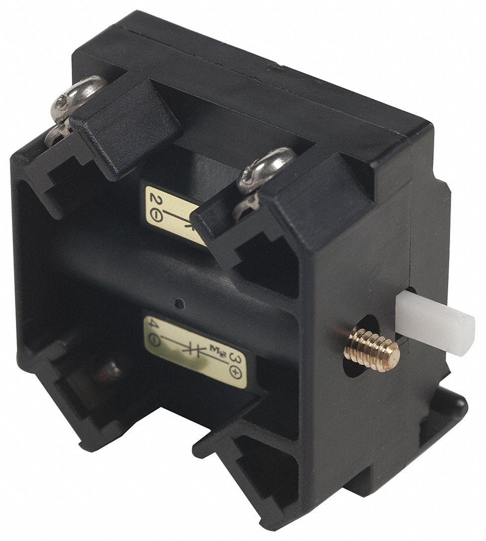 BLOC CONTACT, 30 MM, NOIR, 2NO