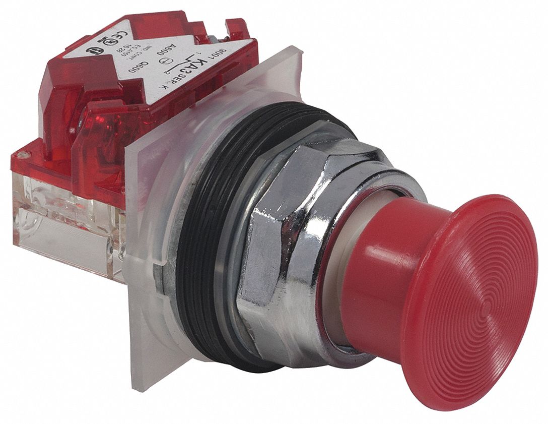 Pilot Light: 30 mm Panel Mounting Size, Red, LED, 9001K Series