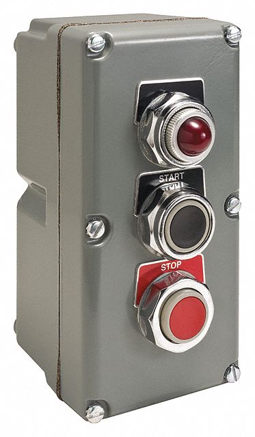 Control Station: (2) Push Buttons, 1 Pilot Lights, 1NO/1NC, Start/Stop