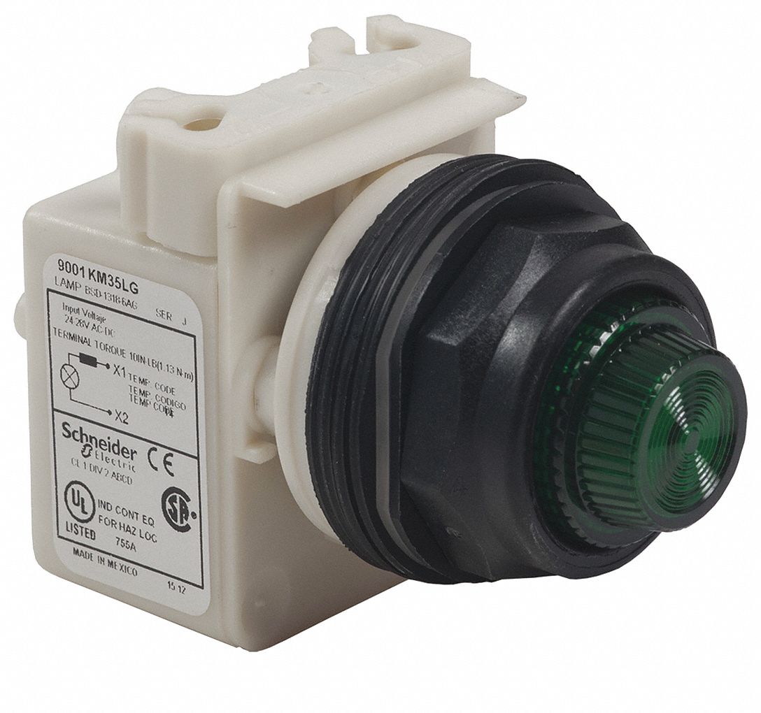 Pilot Light: 30 mm Panel Mounting Size, Red, LED, 9001SK Series