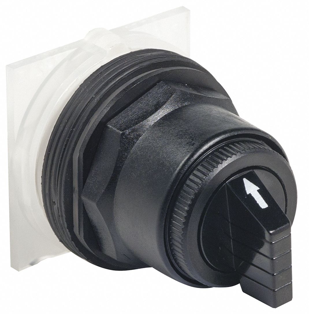 SCHNEIDER ELECTRIC Selector switch, 30 mm, Plastic, Lever 55WR629001SKS63B Grainger