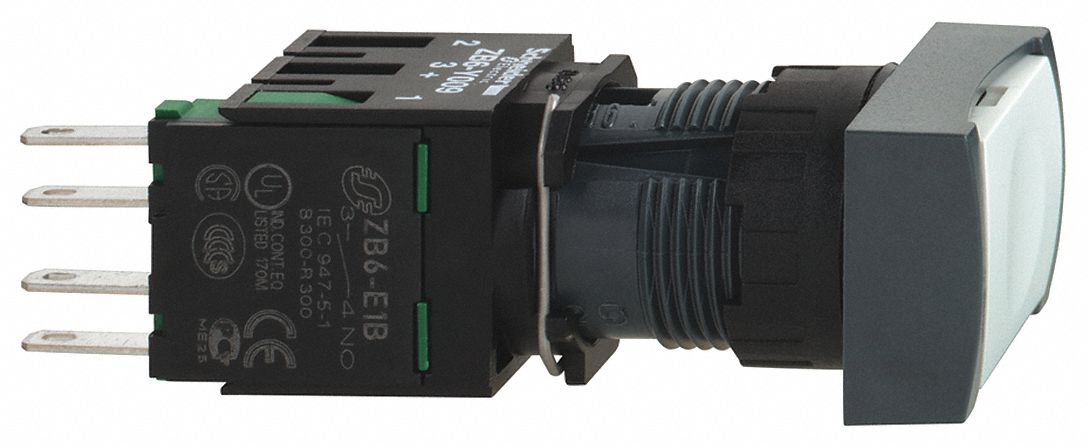 Flush Push Button Operator: Non-Illuminated, Flush Profile, Non-Metallic, 16 mm