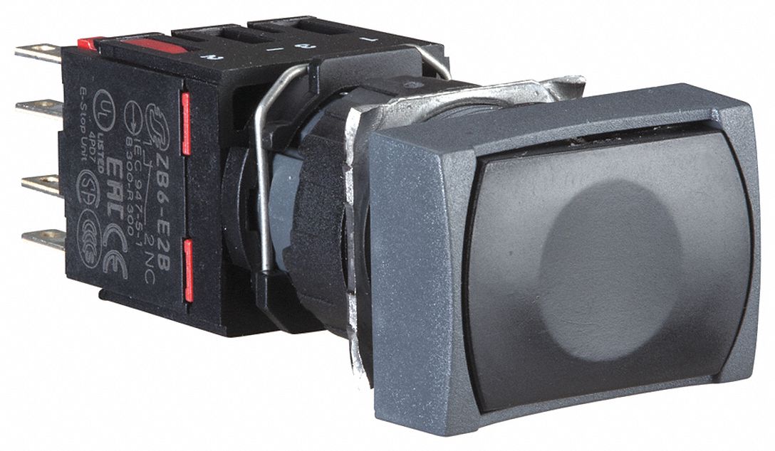 Flush Push Button Operator: Non-Illuminated, Flush Profile, Non-Metallic, 16 mm