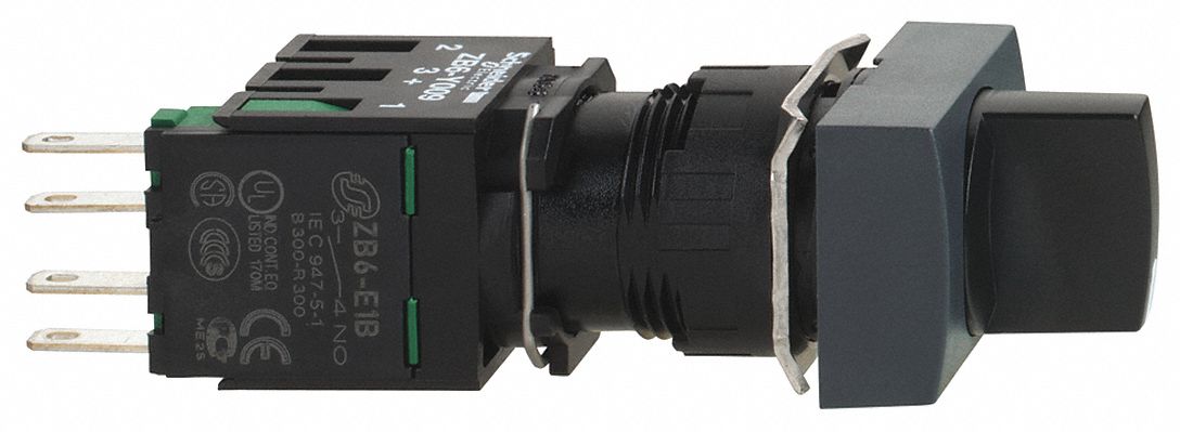 SCHNEIDER ELECTRIC Selector Switch, 16 mm, 2, Maintained / Maintained ...