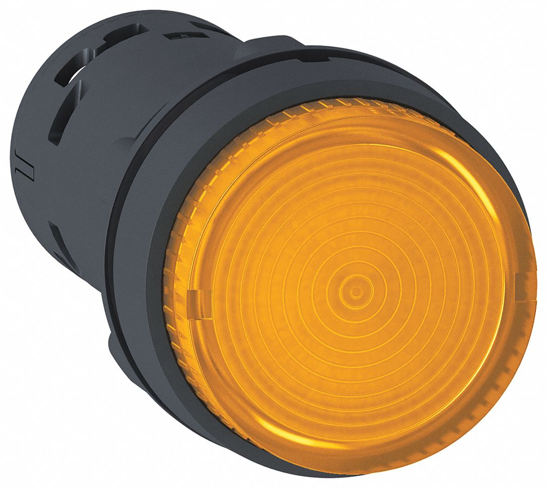 Extended Push Button: Orange, 22 mm Mounting Size, Non-Metallic, Momentary