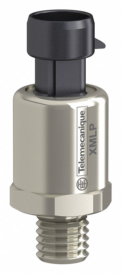 Pressure Transmitter: 0 psi to 600 psi, 0.5 to 4.5V DC, 3-Pin Packard Connector, 1/4 in Male NPT