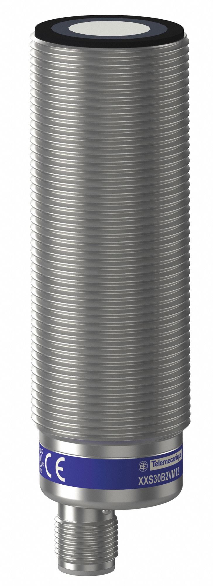 Cylindrical Ultrasonic Sensor: 30 mm Dia, Built-in Connector, 5 - Pin M12