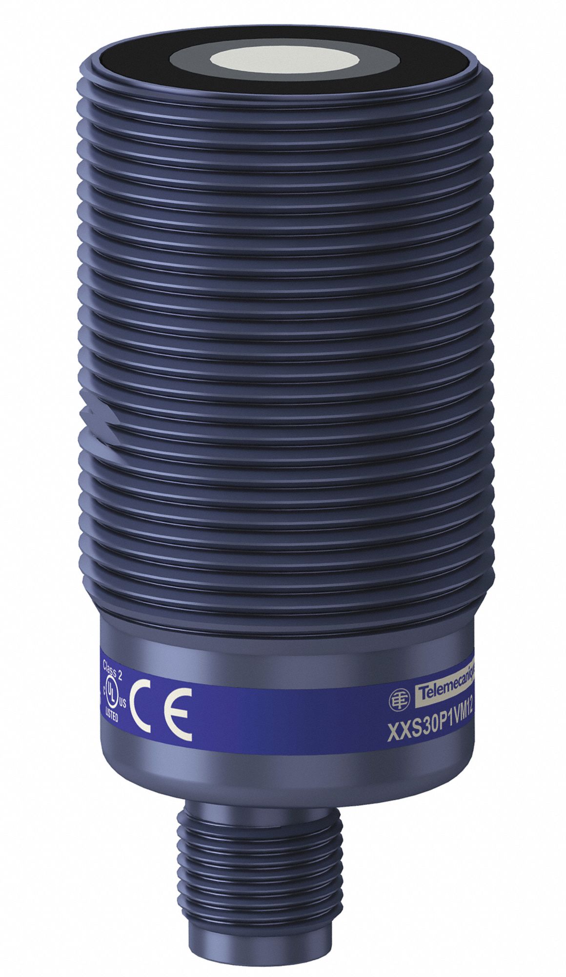 Cylindrical Ultrasonic Sensor: 30 mm Dia, Built-in Connector, 5 - Pin M12