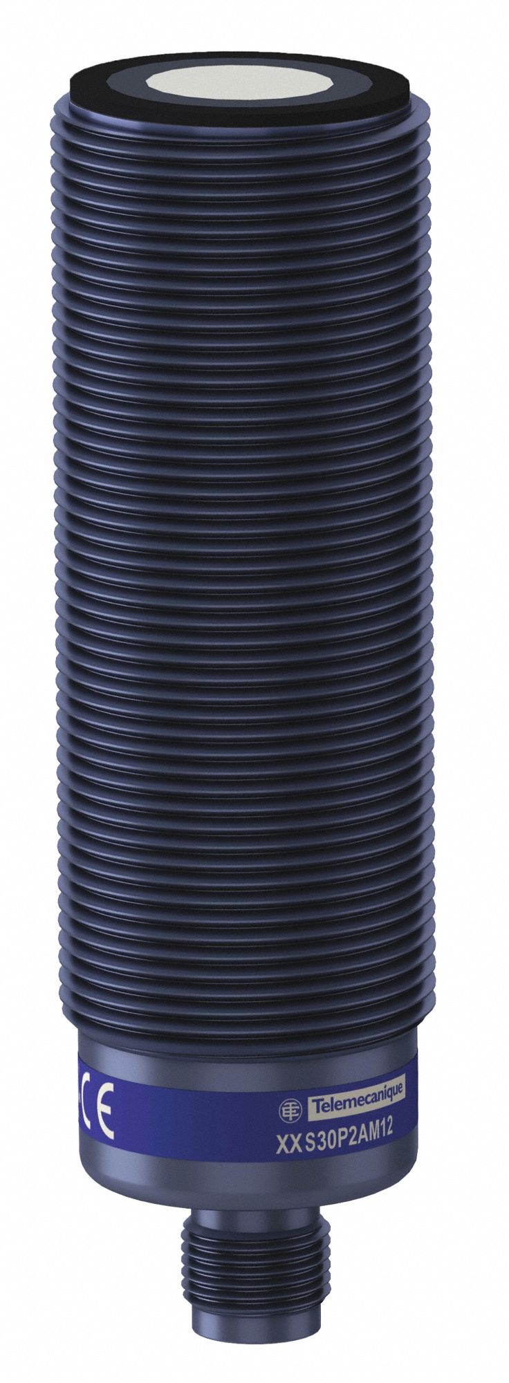 Cylindrical Ultrasonic Sensor: 30 mm Dia, Built-in Connector, 5 - Pin M12