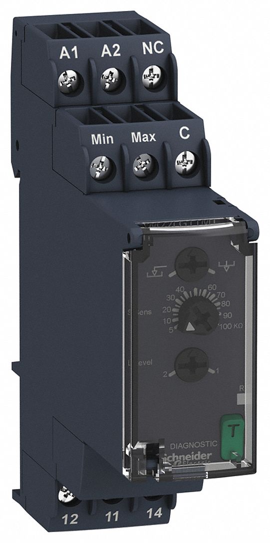 Level Control Relay: DIN-Rail Mounted, Dual Probe, 8 A Current Rating, 380 to 415V AC