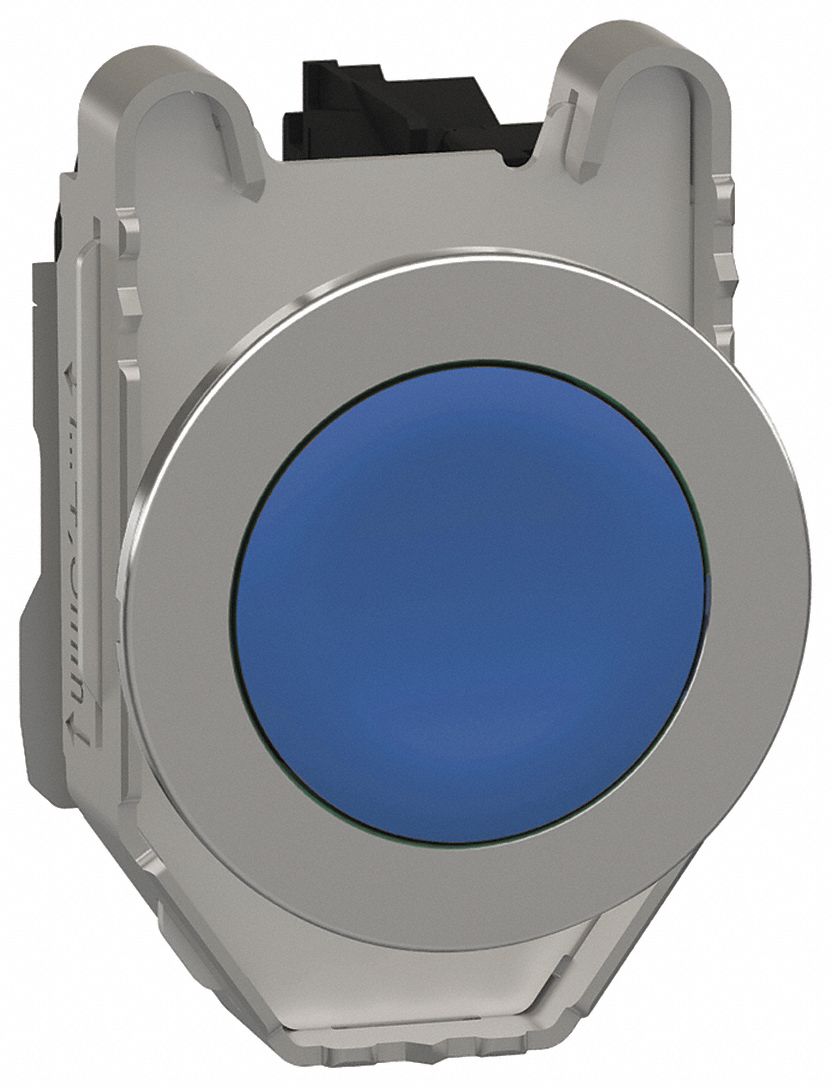 Flush Push Button Operator: Non-Illuminated, Flush Profile, Metallic, 30 mm, 1NO