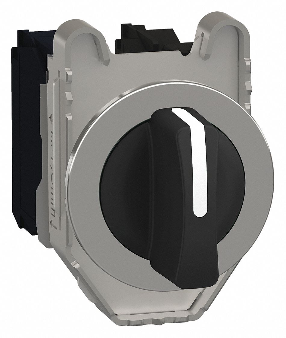 Selector Switch: 30 mm Panel Mounting Size, 3 Positions, Short Lever, 2NO