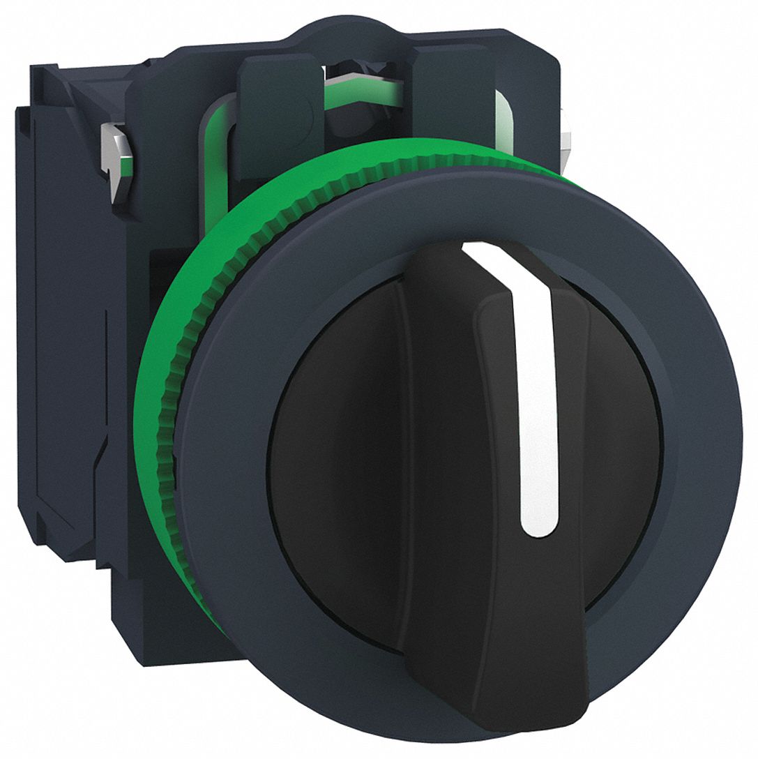 SCHNEIDER ELECTRIC Selector Switch, 30 mm, 3, Maintained / Maintained