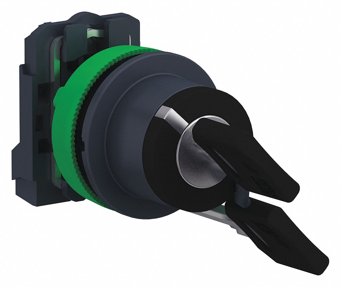 SCHNEIDER ELECTRIC Selector Switch, 30 mm, 2, Maintained / Maintained