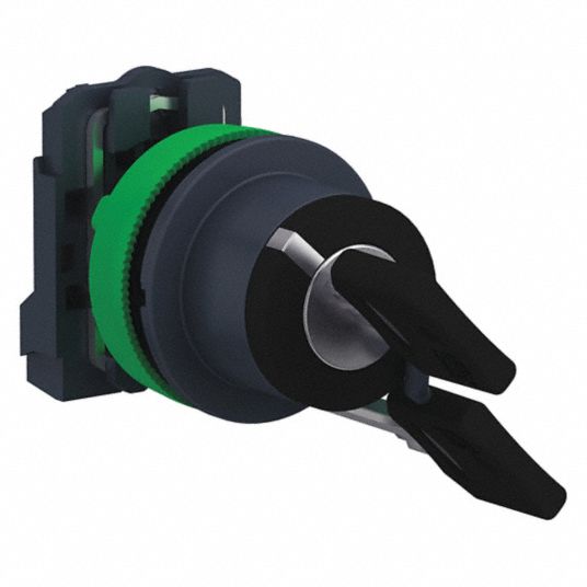SCHNEIDER ELECTRIC Selector Switch 30 mm Size, 2 Position, Maintained / Maintained, Plastic