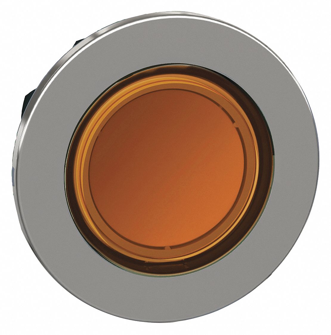 Pilot Light Head: 30 mm Panel Mounting Hole Dia, Orange, Smooth, LED, XB4 Series