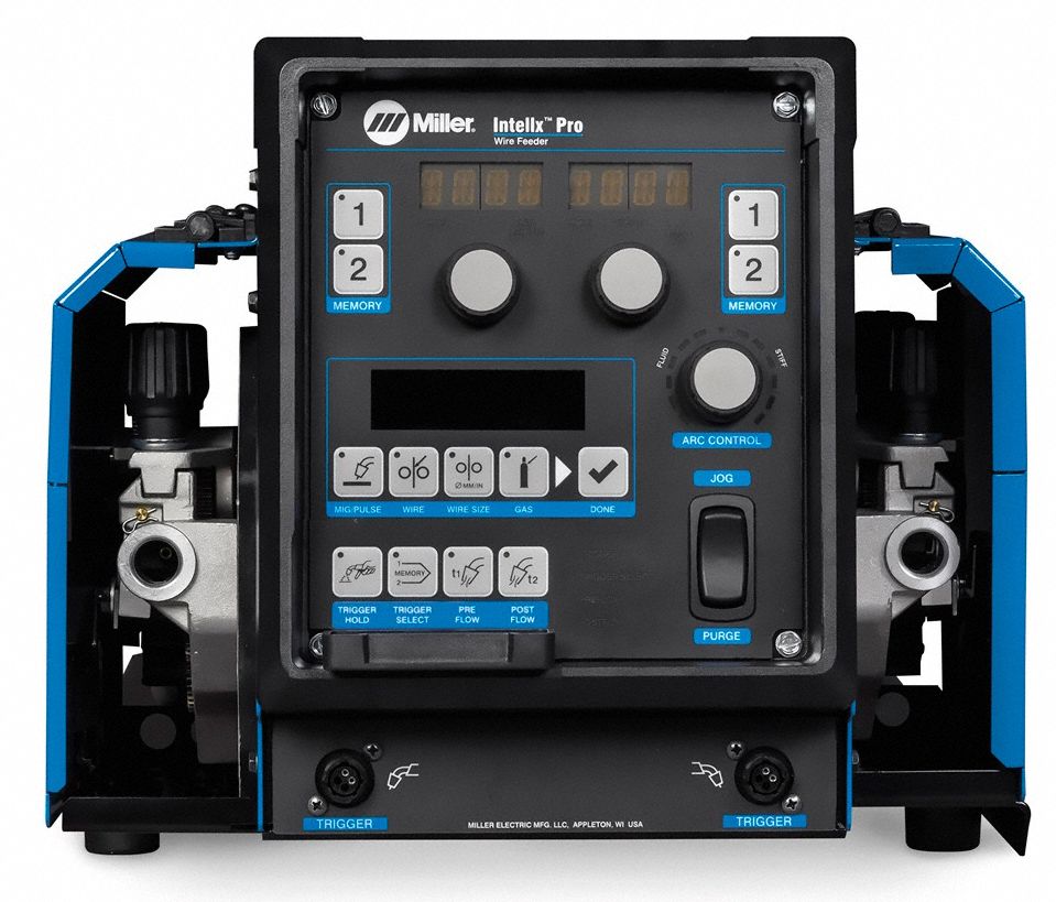 MILLER ELECTRIC MIG Welder Deltaweld 500, MIG Pack w/DualWire Feeder