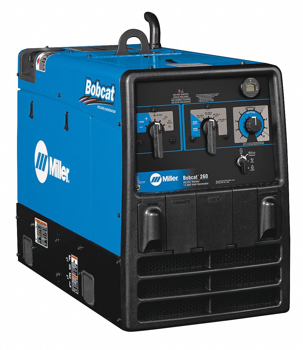 MILLER ELECTRIC, Bobcat 260, Gasoline, Engine-Driven Welder - 55XC38