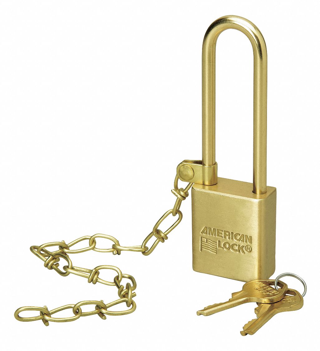 1/4 in Shackle Dia, 2 in x 1 1/2 in x 1 in, Padlock 55XD36534001