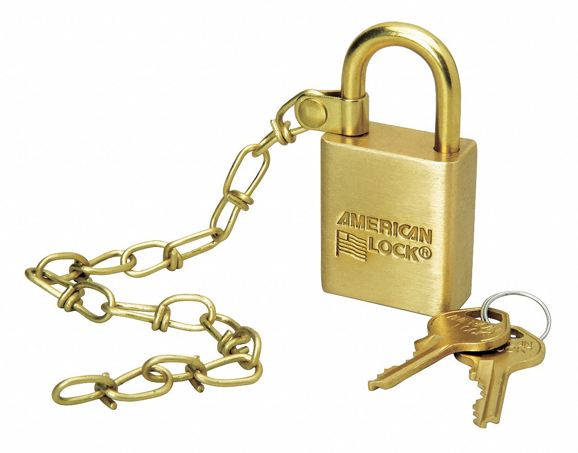 1/4 in Shackle Dia, 2 in x 1 1/2 in x 1 in, Padlocks 55XD37534001