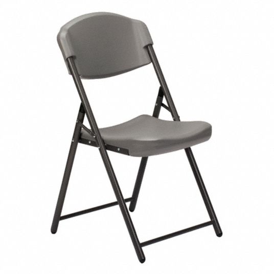 ABILITY ONE, Gray Seat, Plastic Seat, Folding Chair - 55XD51|7105