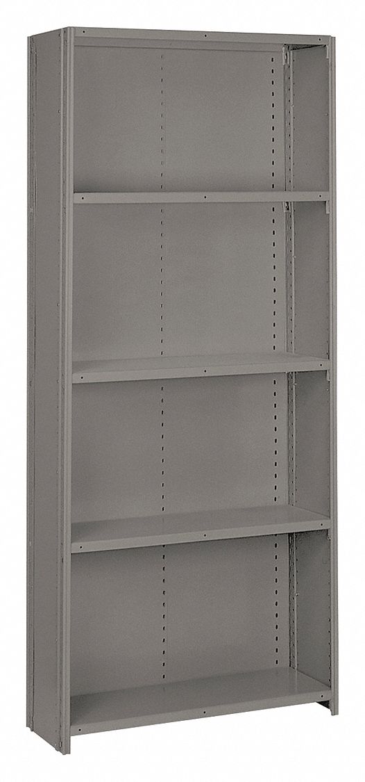 Metal Shelving, 84" H, 36" W, Dove