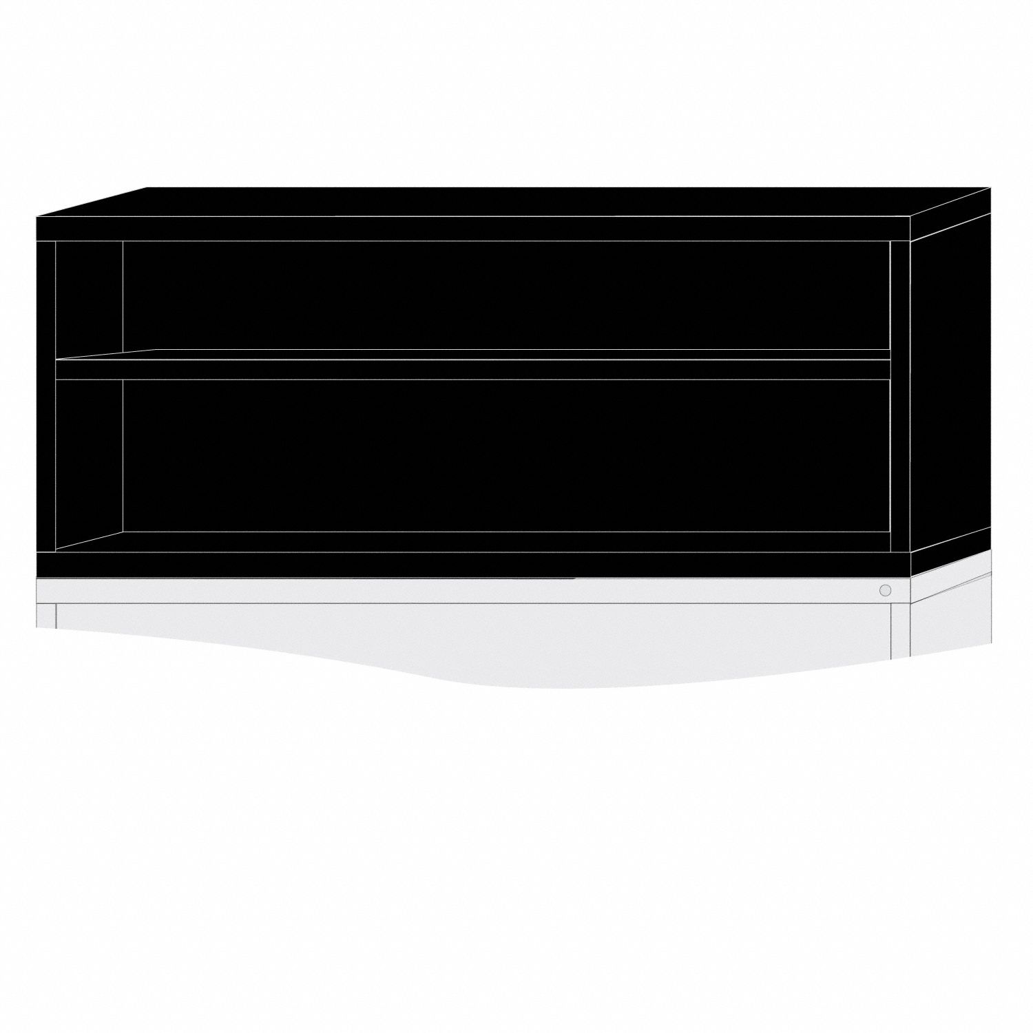 LYON, 59 3/4 in x 28 1/4 in x 25 in, 2 Fixed Shelves, Modular Shelf 55XL95