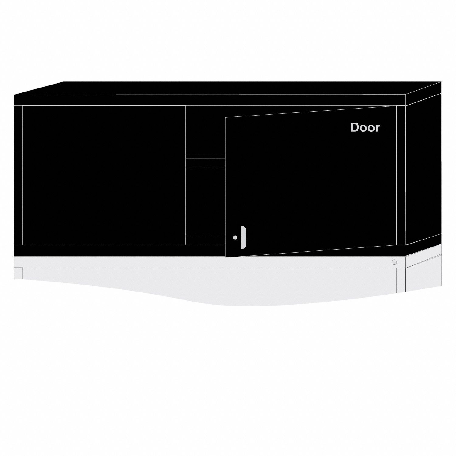 MODULAR SHELF CABINET,BLACK