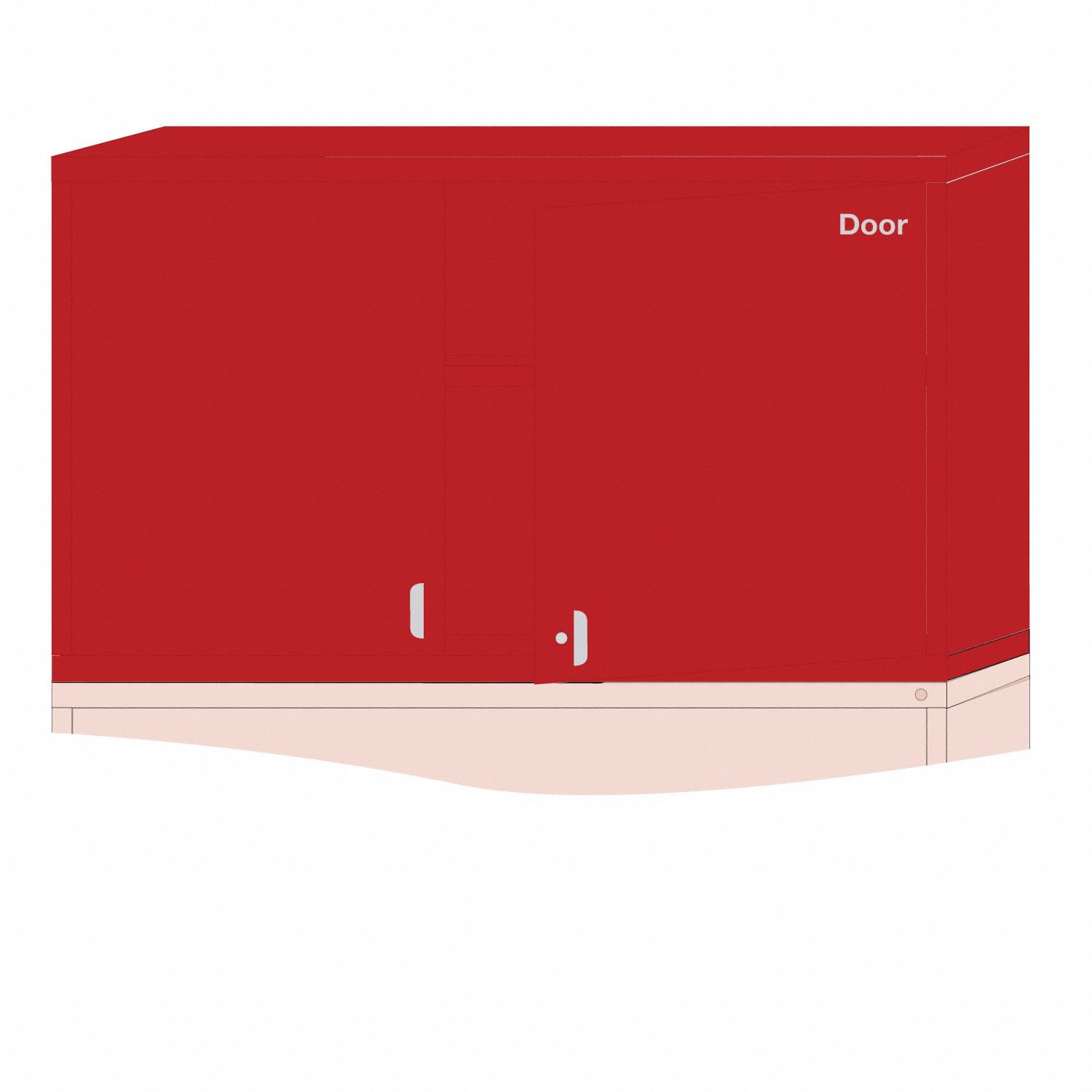 MODULAR SHELF CABINET,RED