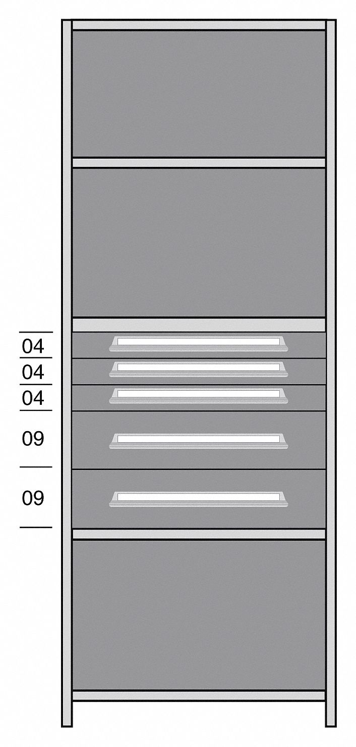 Shelf, 85" H, 36" W, Steel, 850 lb. Capacity