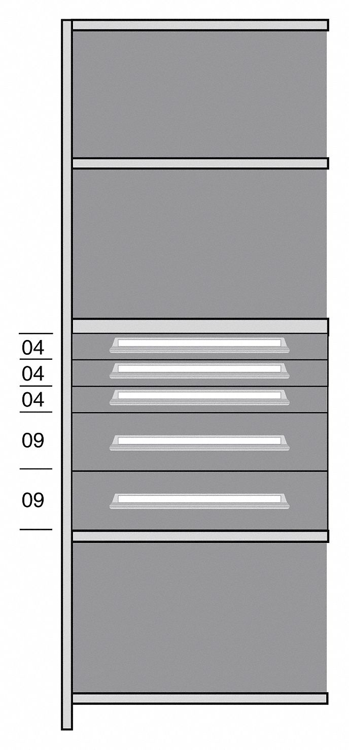 Shelf, 85" H, 36" W, Steel, 800 lb. Capacity
