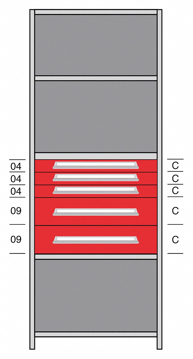 Shelf, 85" H, 36" W, Steel, 800 lb. Capacity