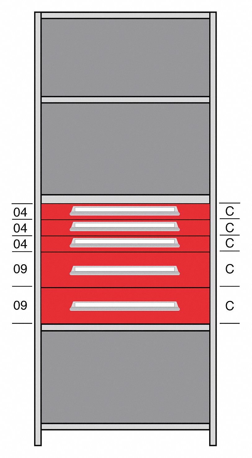 Shelf, 85" H, 36" W, Steel, 800 lb. Capacity