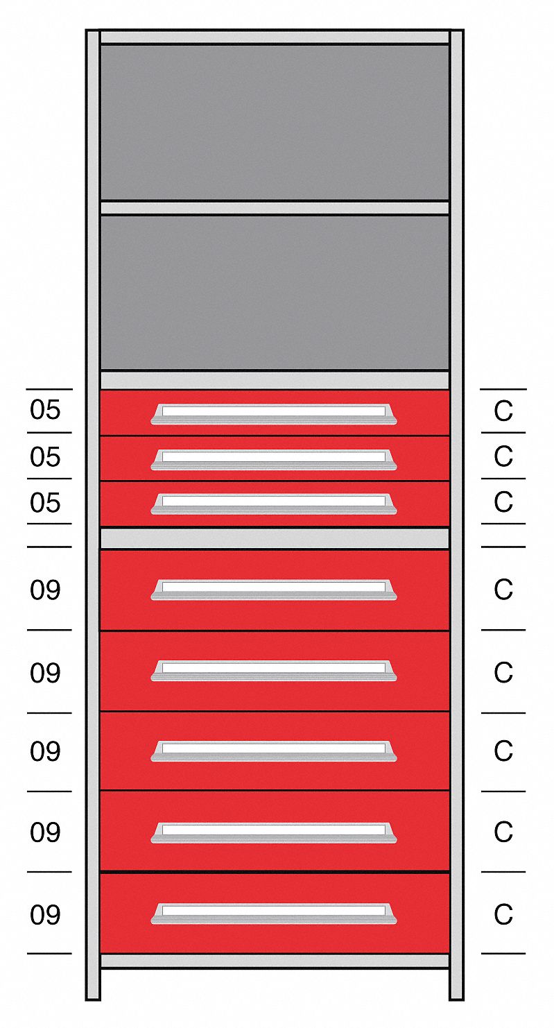 Shelf, 85" H, 36" W, Steel, 800 lb. Capacity