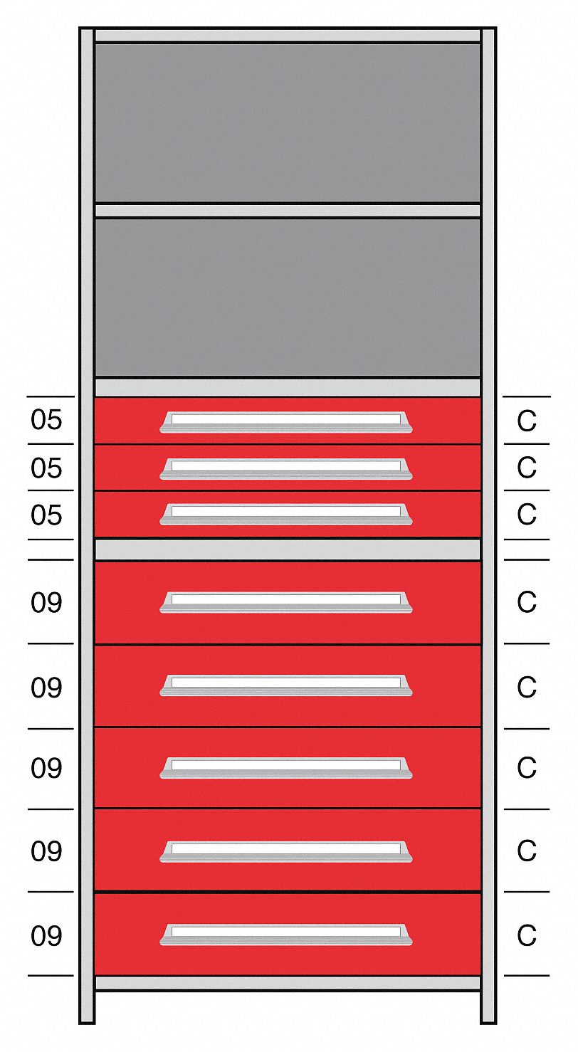 Shelf, 85" H, 36" W, Steel, 800 lb. Capacity