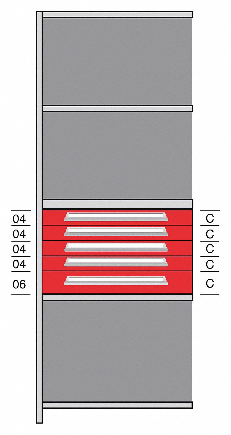 Shelf, 85" H, 36" W, Steel, 800 lb. Capacity