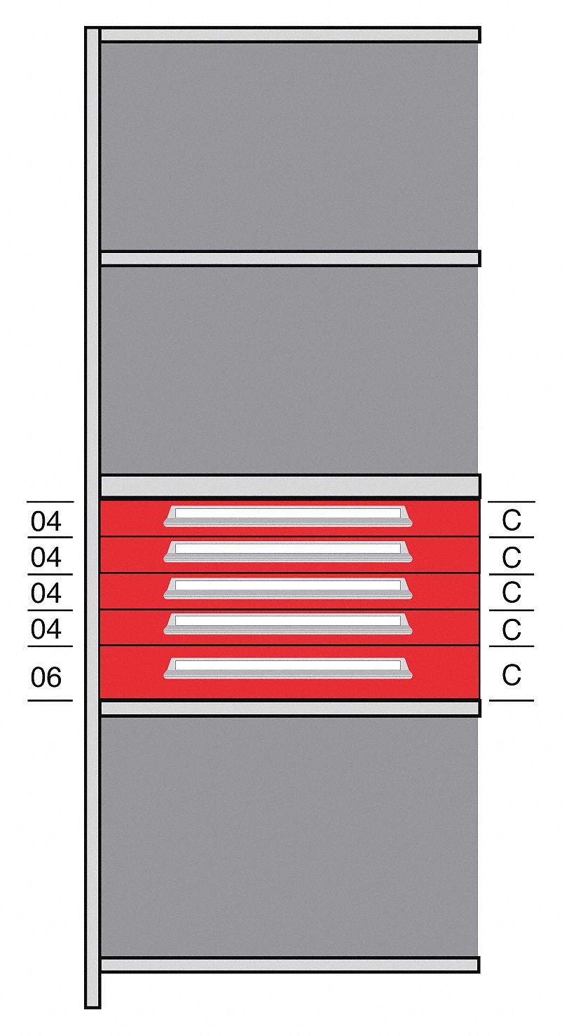 Shelf, 85" H, 36" W, Steel, 800 lb. Capacity