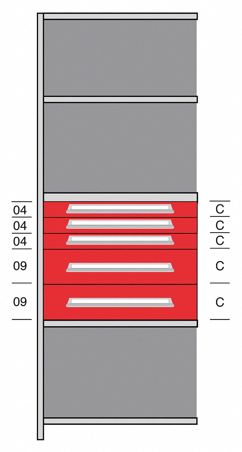Shelf, 85" H, 36" W, Steel, 800 lb. Capacity
