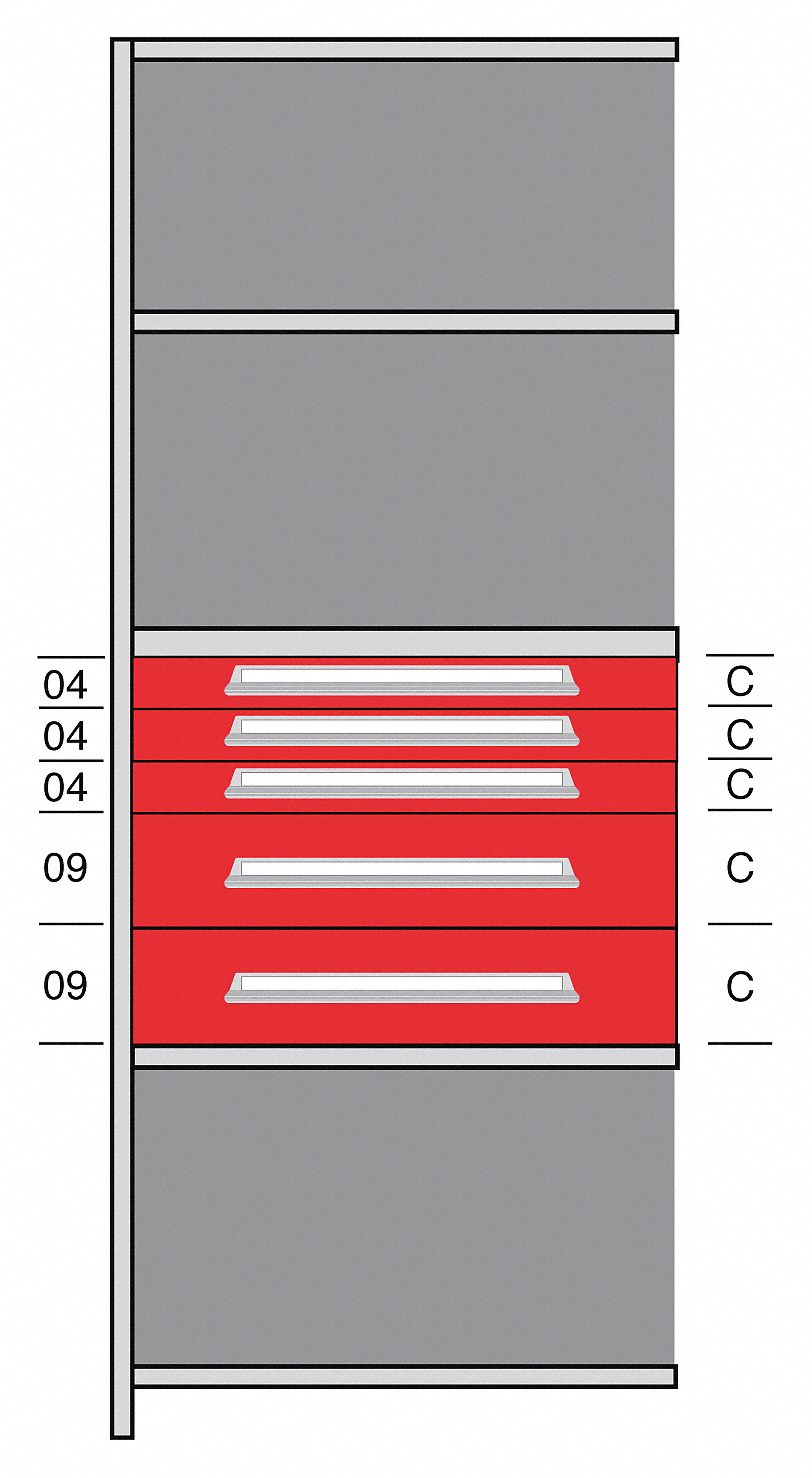 Shelf, 85" H, 36" W, Steel, 800 lb. Capacity