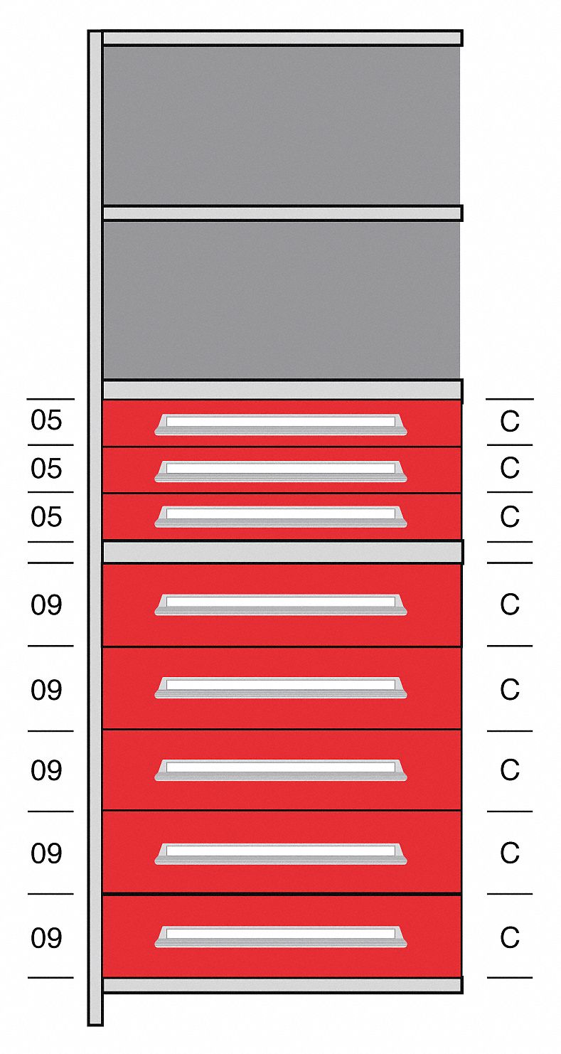 Shelf, 85" H, 36" W, Steel, 800 lb. Capacity