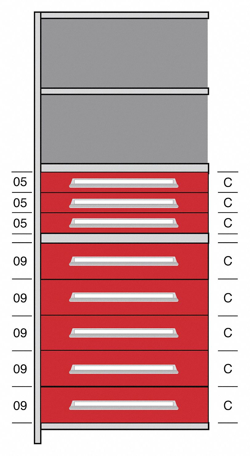 Shelf, 85" H, 36" W, Steel, 800 lb. Capacity