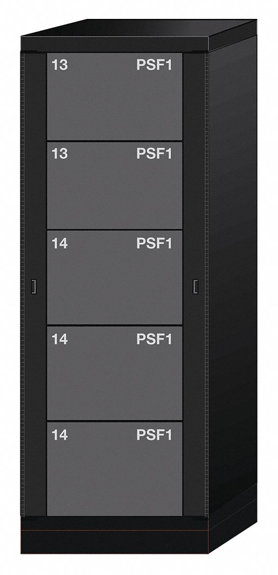 Gear Locker: Padlock Hasp, 5 Weapon Drawers, 59 1/4 in Overall Ht, 22 13/16 in Overall Wd