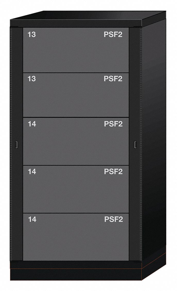 Gear Locker: Padlock Hasp, 5 Weapon Drawers, 59 1/4 in Overall Ht, 30 in Overall Wd, Universal
