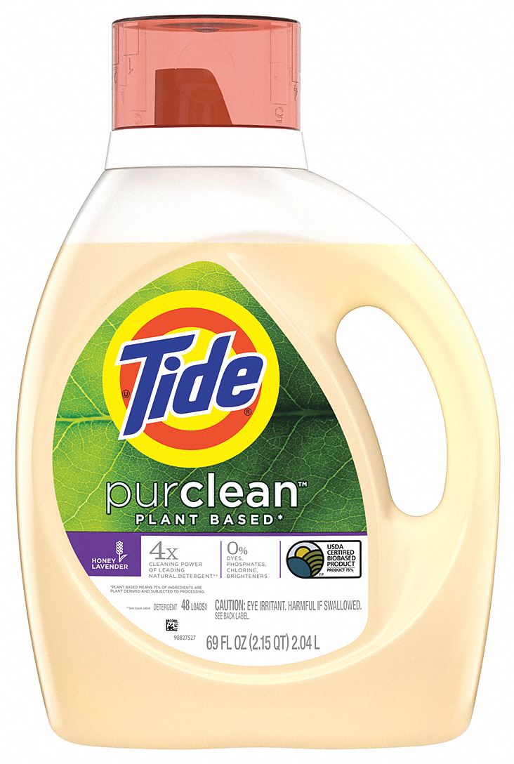 Laundry Detergent: High Efficiency (HE), Jug, 69 oz, Liquid, Honey Lavender, 4 PK