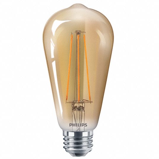 PHILIPS LED Bulb, ST19, Medium Screw (E26), 2000K, 350 lm, 5 W, 120 V AC 55YD43929001951033