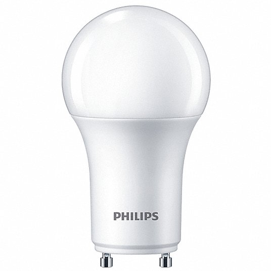 bros Paradox Lui PHILIPS, A19, 2-Pin (GU24), LED Bulb - 55YD45|8.8A19/PER/930/P/GU24/DIM  6/1FB T20 - Grainger